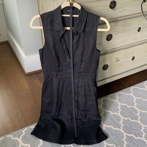 Theory Black Linen Dress